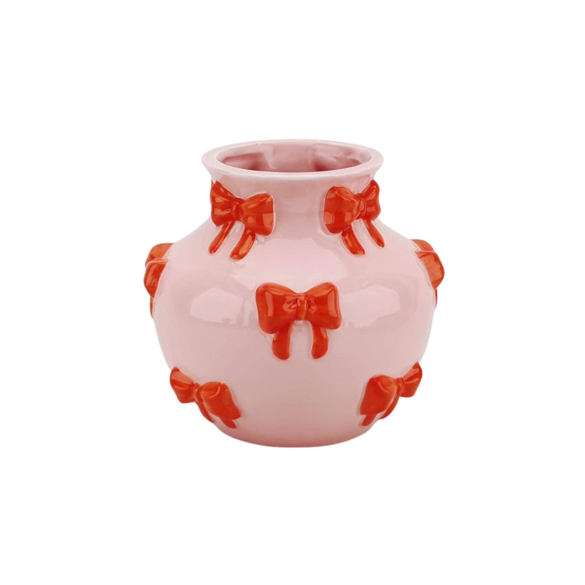 Vaso - Vaso per fiori Rubans - Rosa/Arancio - 14,5x14,5x13cm