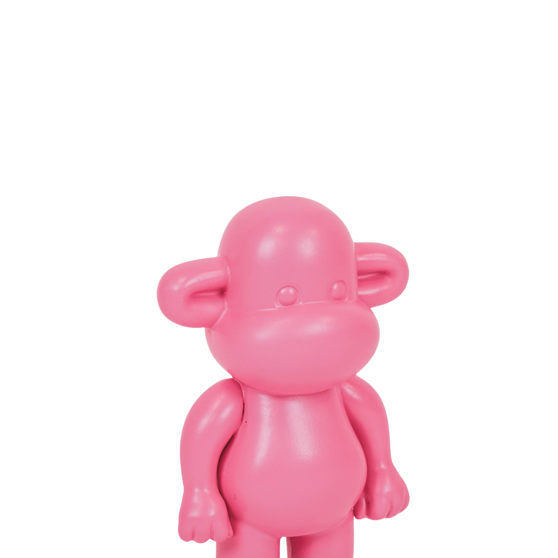 Ornamento - Statuetta Scimmia 'La Leggenda' - Resina - Rosa - 11x7x19cm