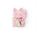 Spilla Gatto Portafortuna Rosa