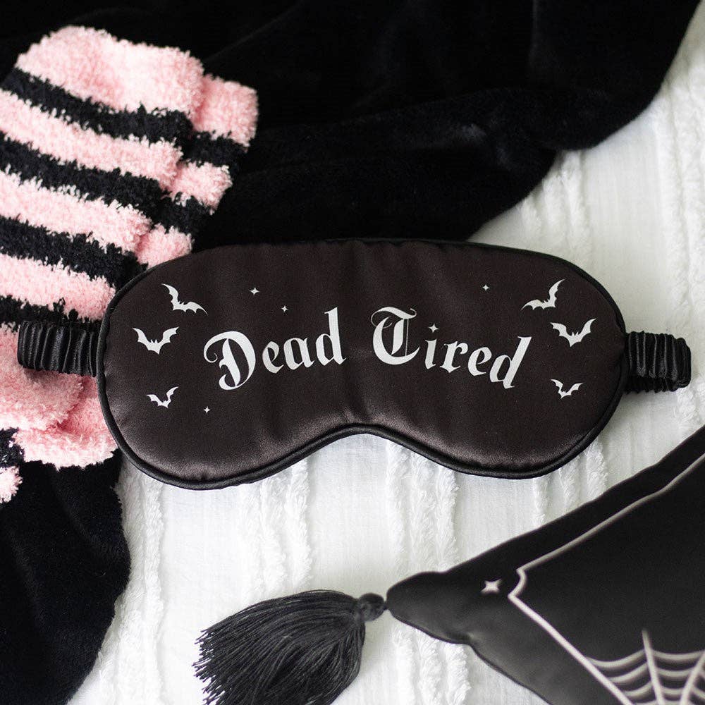 "Dead Tired" Goth Satin Sleep Mask