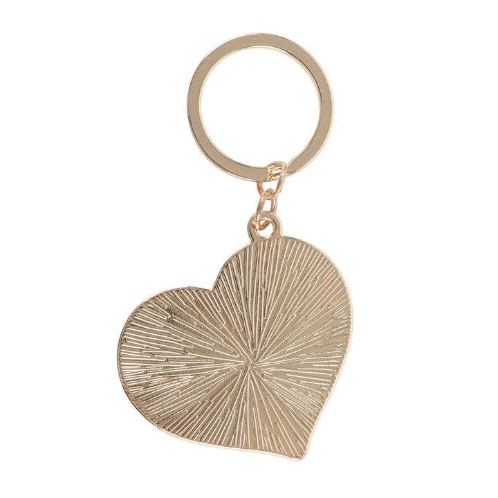 Checkered Heart Keychain