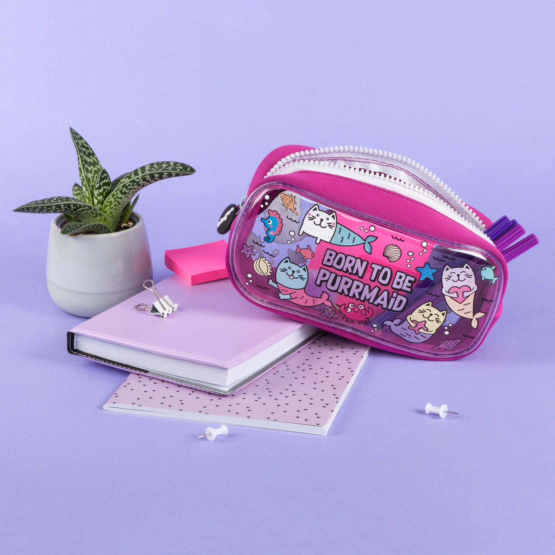 Trousse scolaire – chat sirène