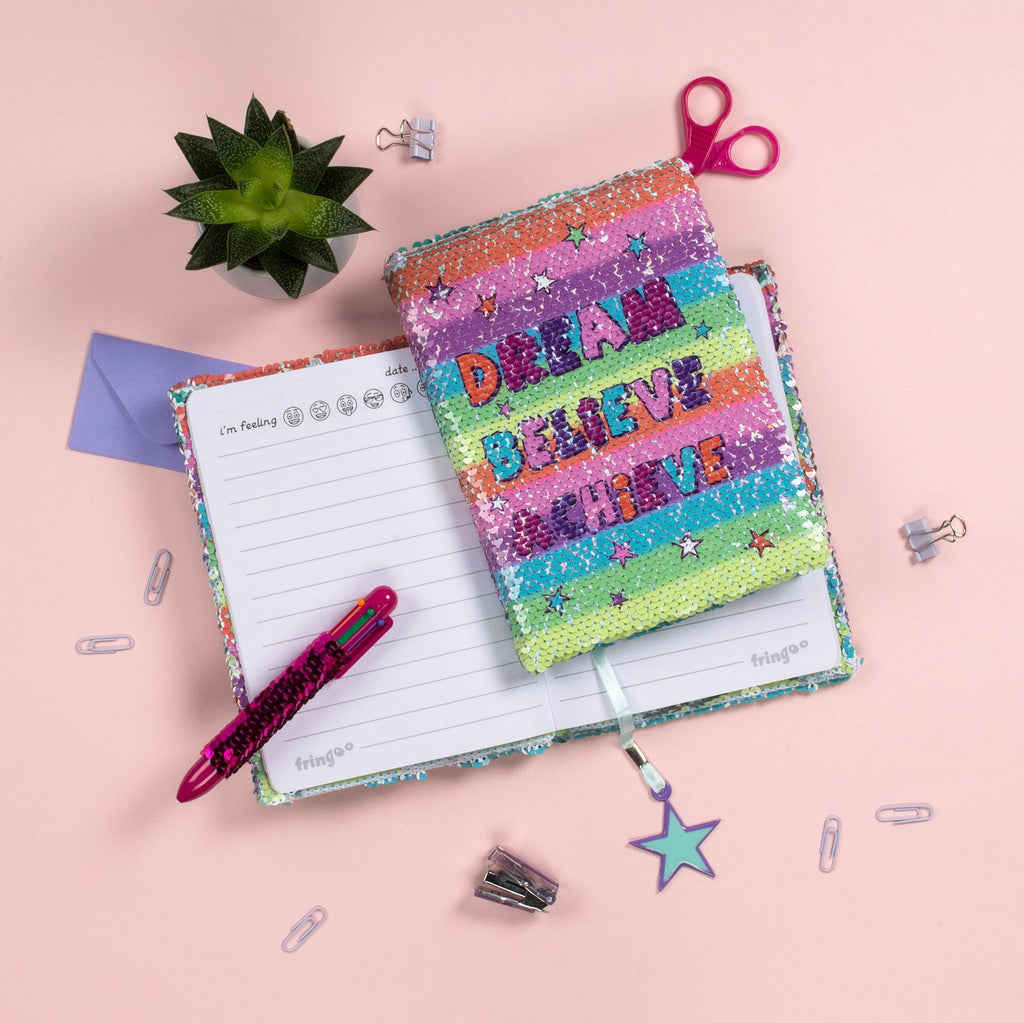 Carnet à sequins – Dream Believe Achieve
