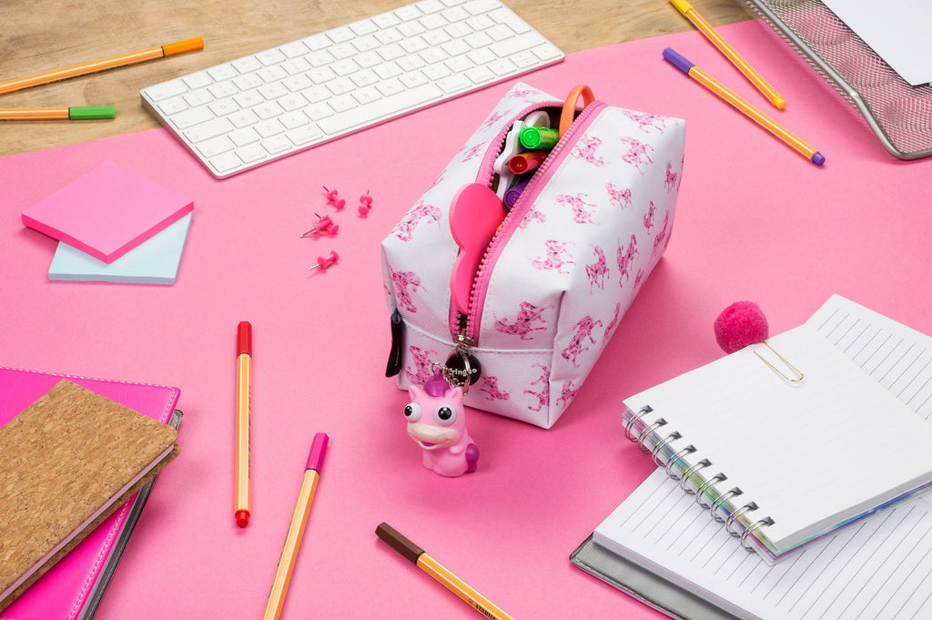 Trousse scolaire – licorne Roses