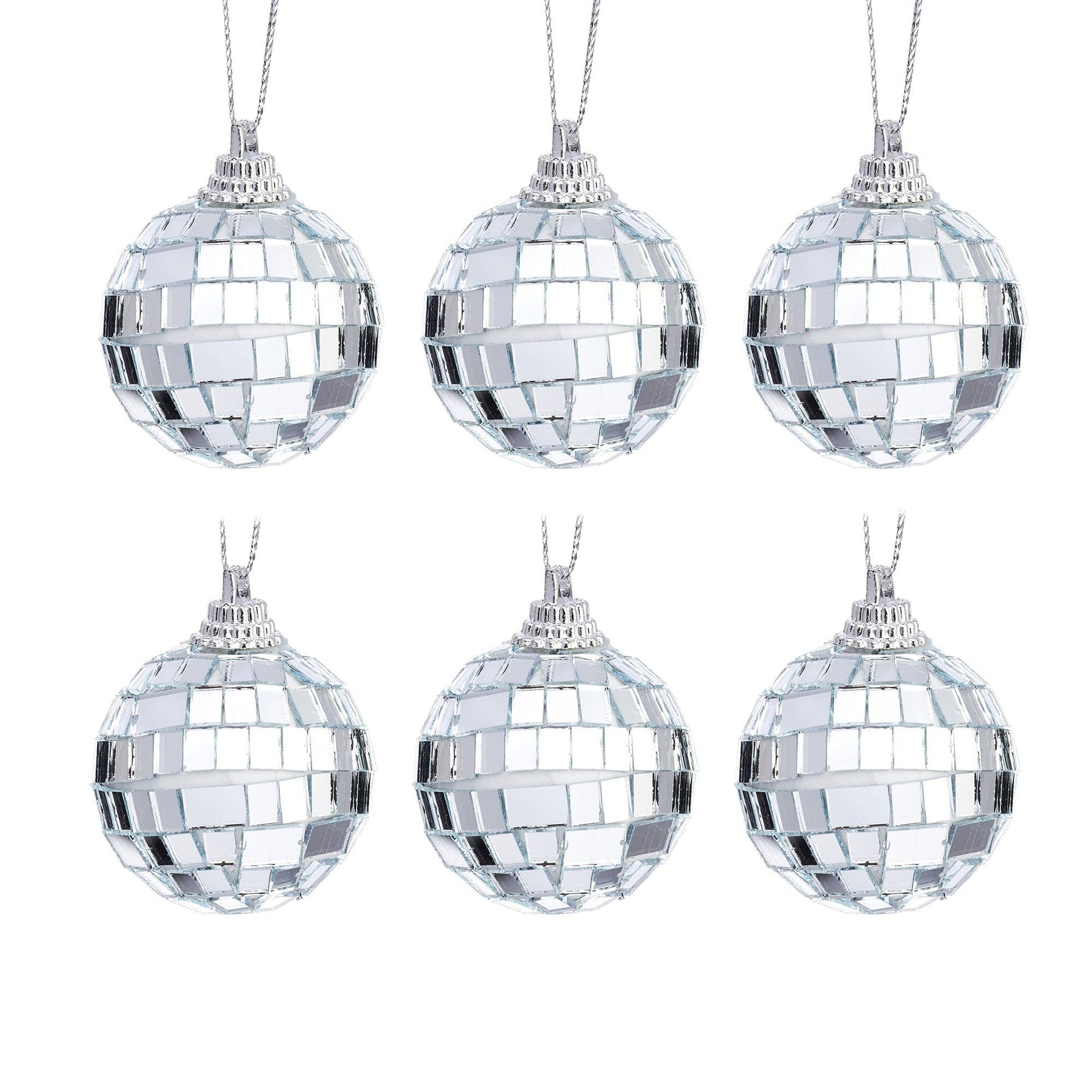 Mini Boule de Noël à facettes 6-Pack