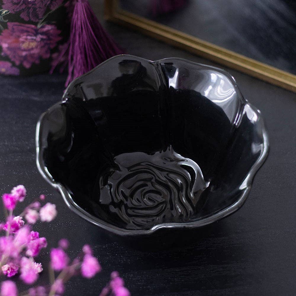 Svuotatasche Fiore Rosa Nera