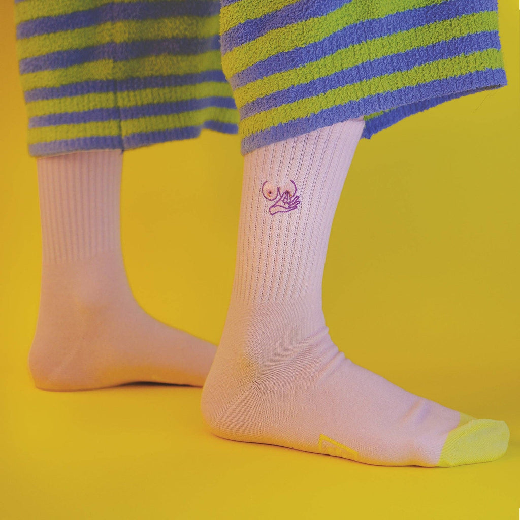 Chaussettes brodées Seins