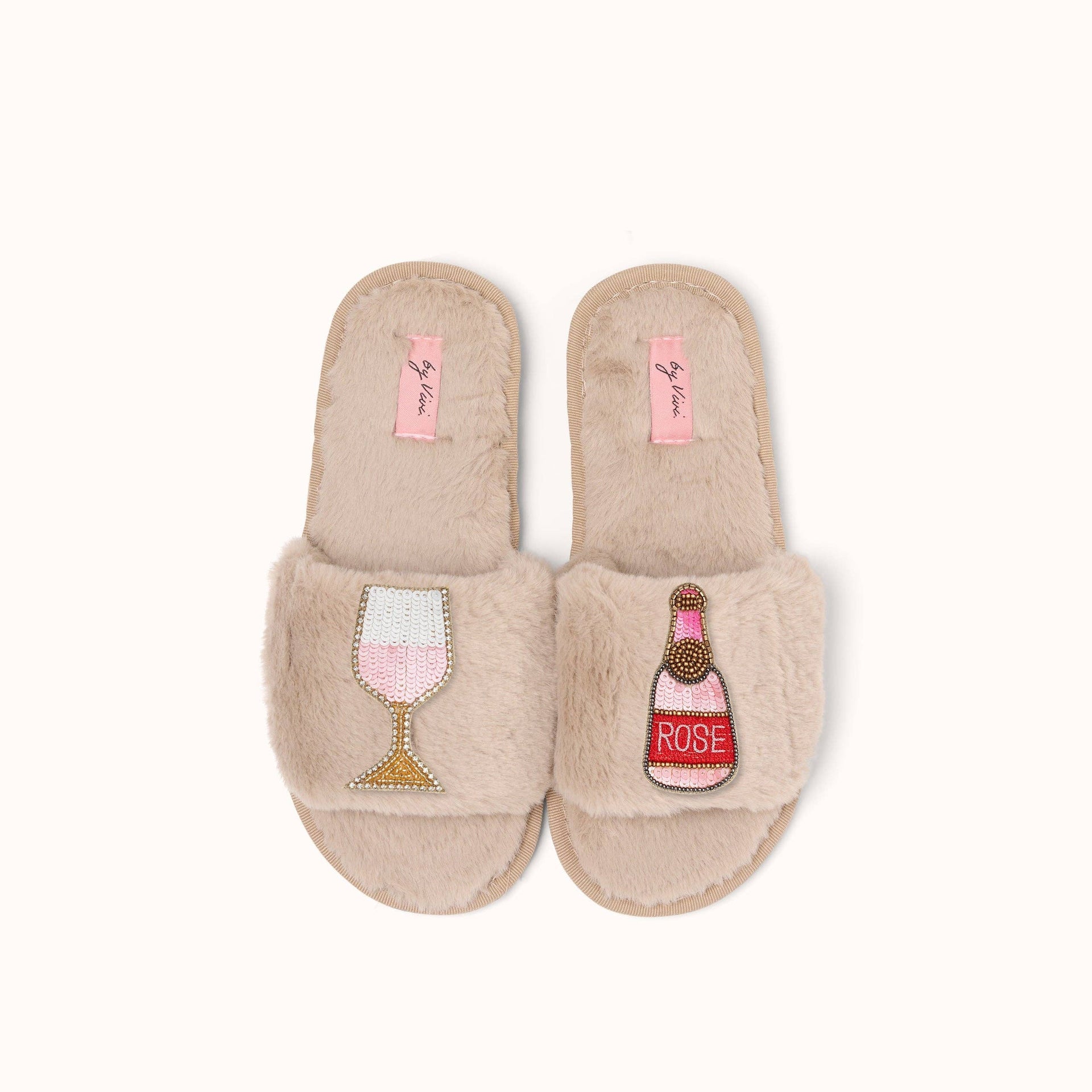 Paire de broches pour Chaussons - Vin Rosé