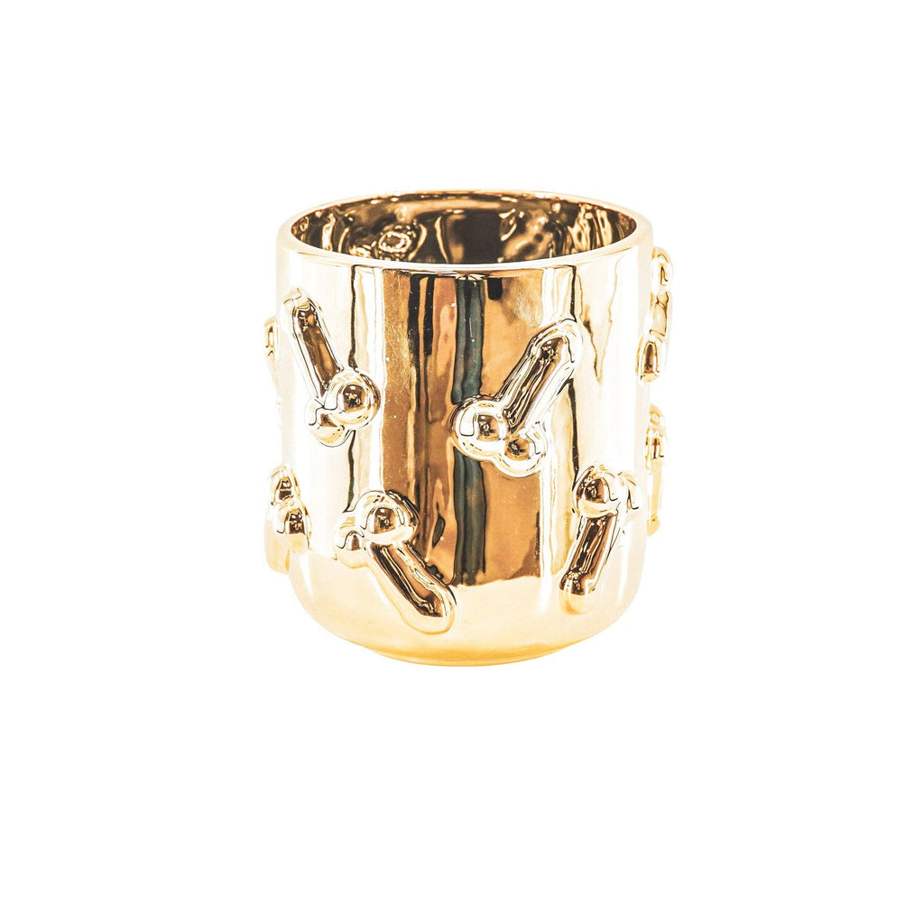 Vaso - Dick - Ceramica - Oro - 17,5x17,5x17,5cm