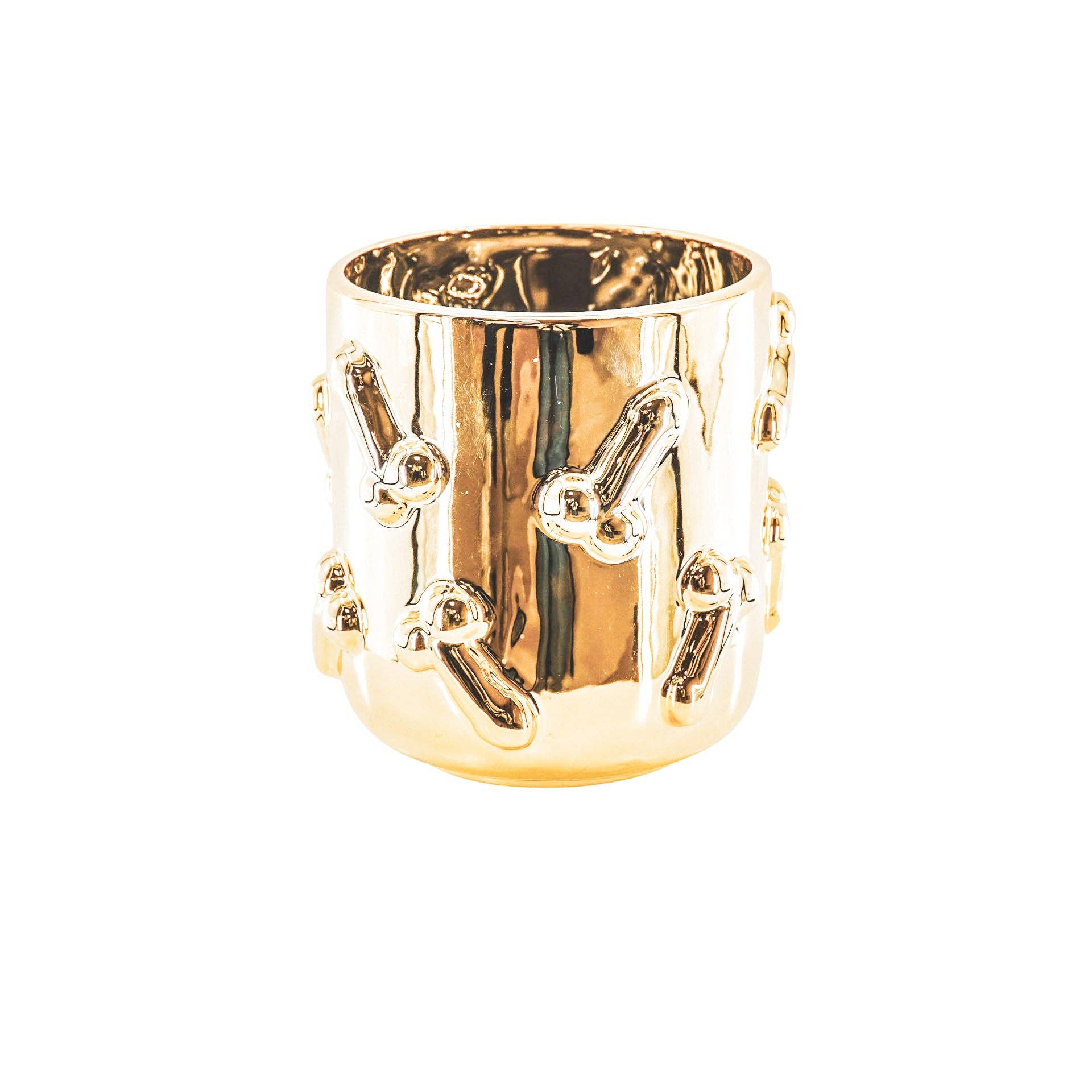 Vaso - Dick - Ceramica - Oro - 17,5x17,5x17,5cm
