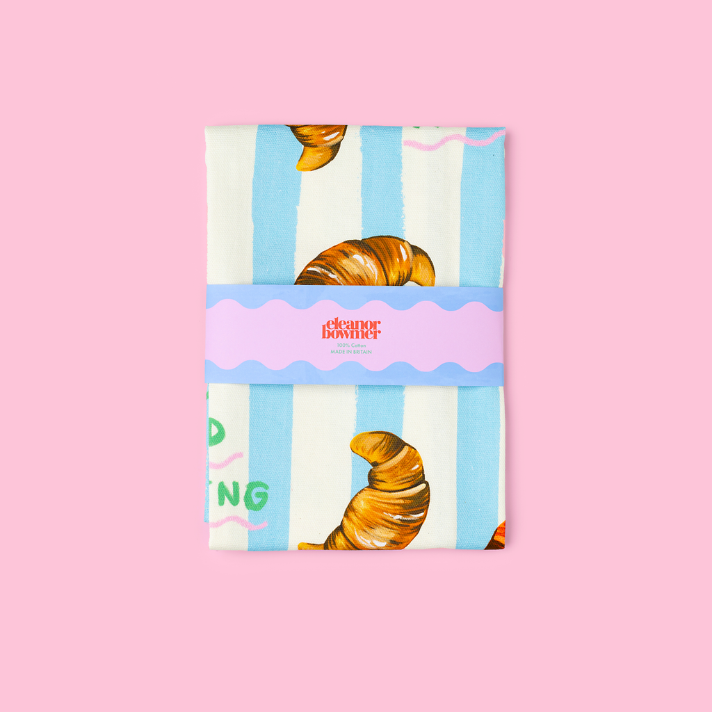 "Good Morning" Croissant Tea Towel