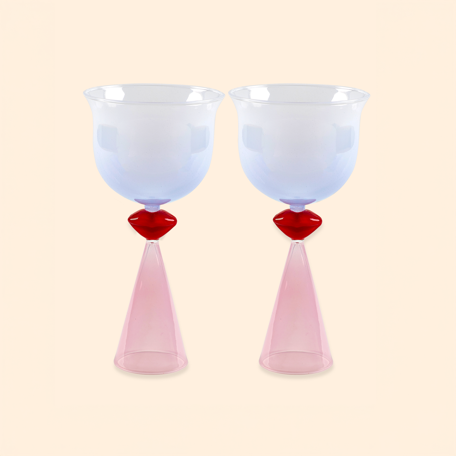 Lip Stain Wine Glasses - Set of 2