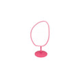 Makeup mirror - Round - Pink - 16.5x12x31.5cm