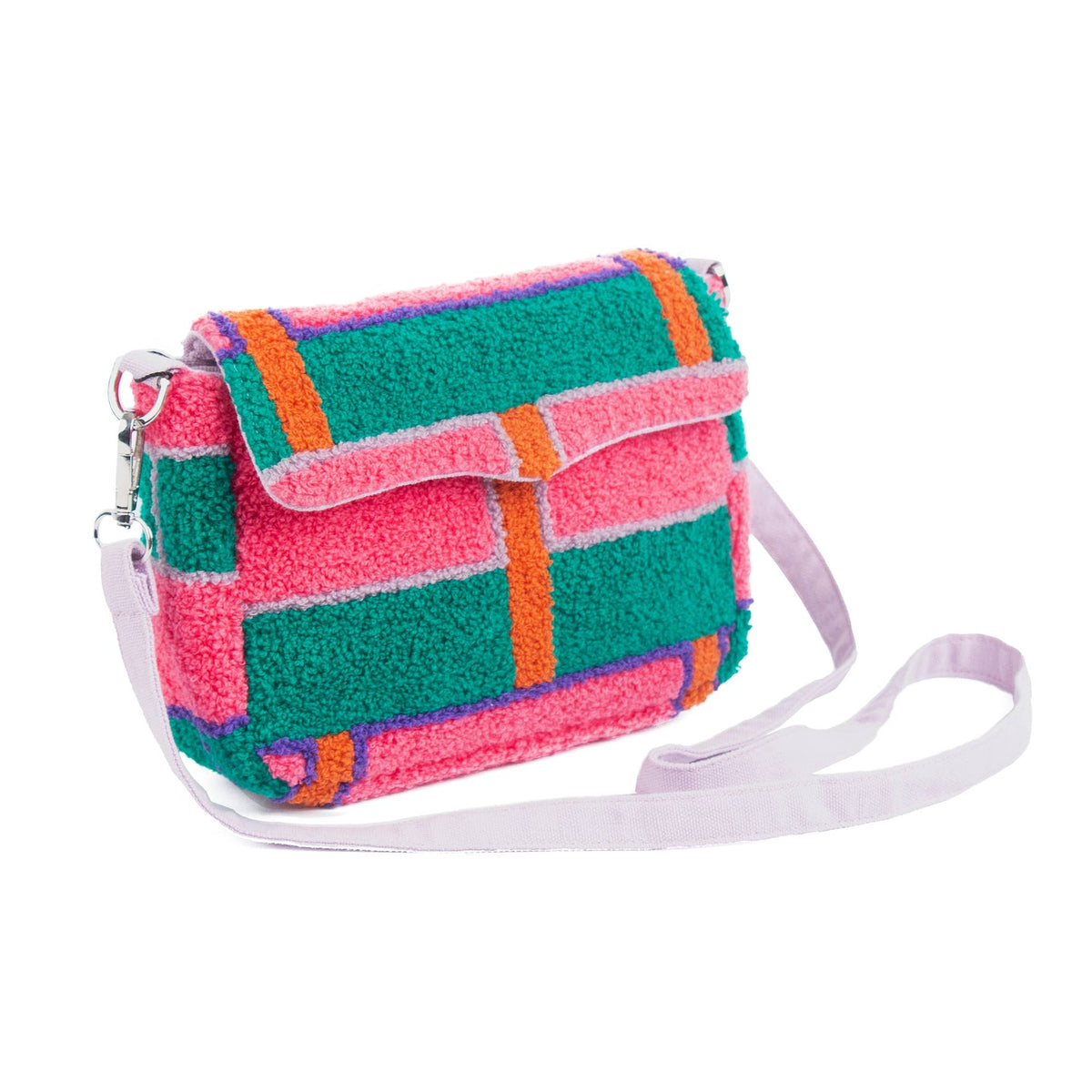 Petit Sac D'épaule Rose avec Détail Tufté Helio Ferretti Vue 2