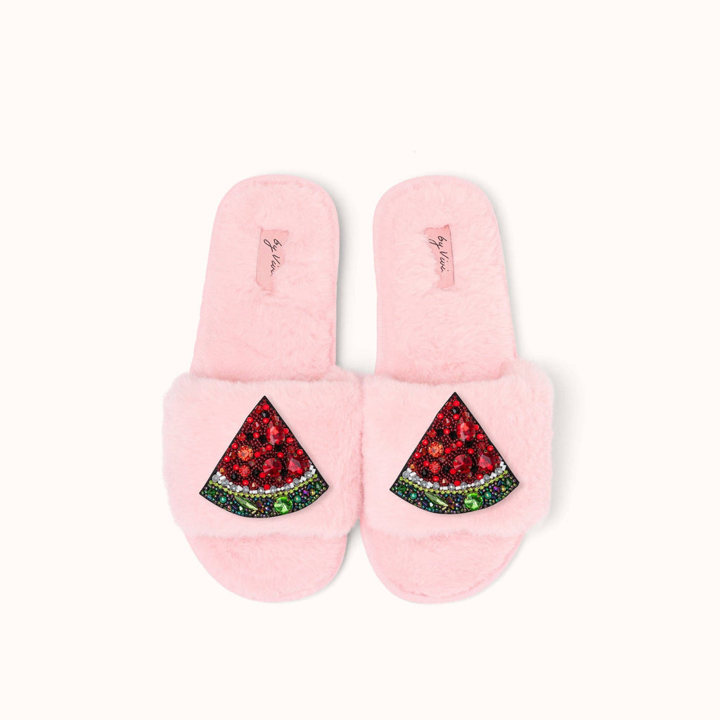 Paire de broches pour Chaussons - Pastèque