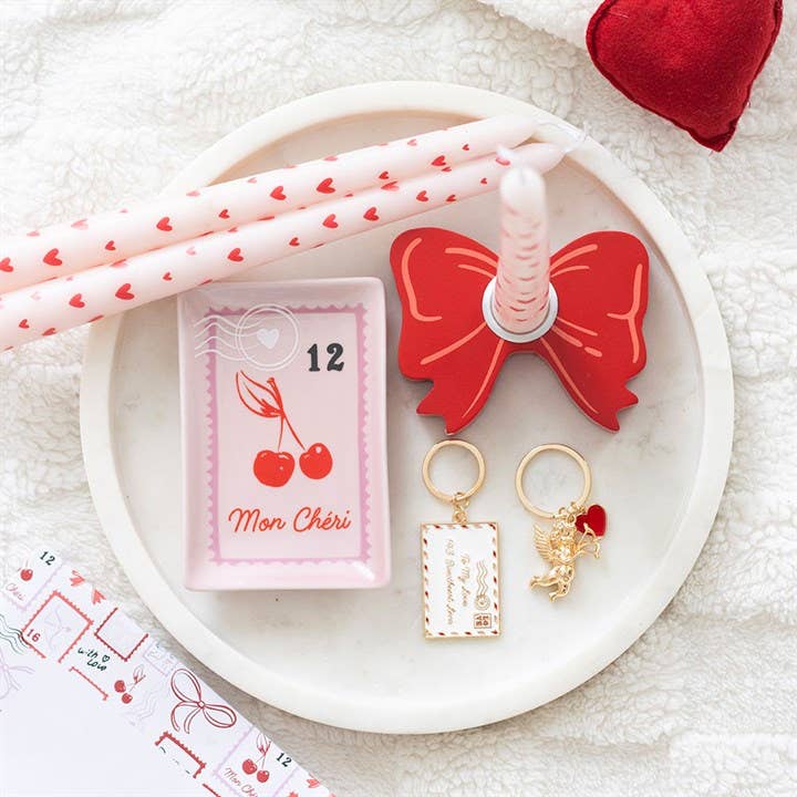 Porte-clés Ange de la Saint-Valentin « Livraison de Cupidon »