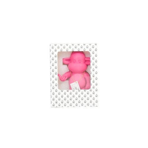 Ornamento - Statuetta Scimmia Hang Loose 'La Leggenda' - Rosa - 11x7x19cm