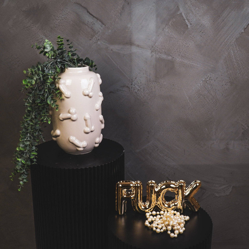 Vaso - Dick - Ceramica - Beige - 17x17x27cm