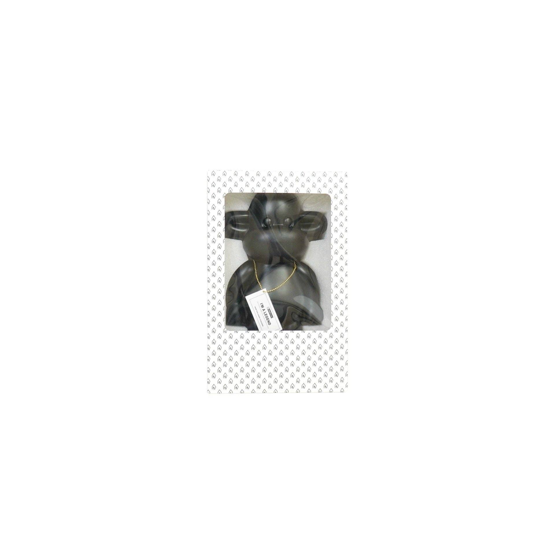 Ornamento - Statuetta Scimmia "La Leggenda" - Resina - Nero - 33x21x50cm