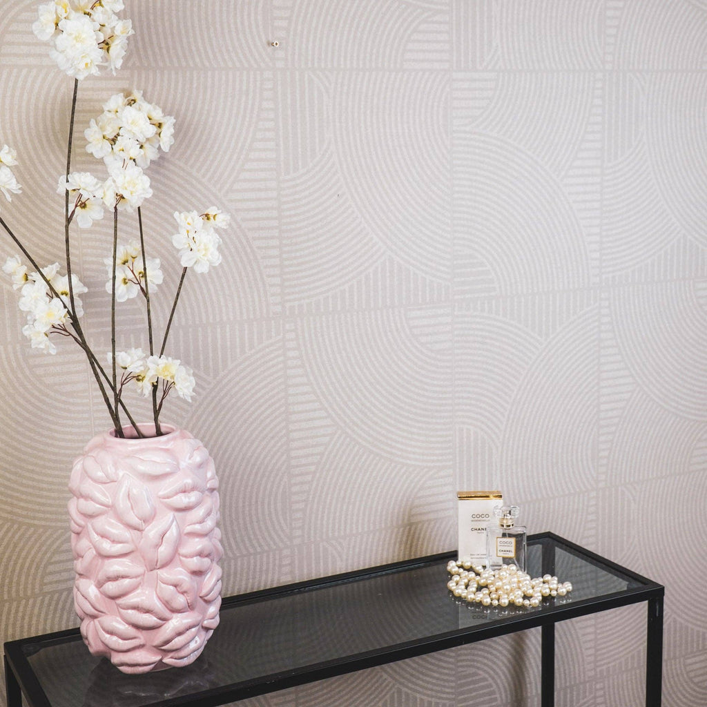 Vaso - Baci - Ceramica - Rosa chiaro - 17x17x27cm