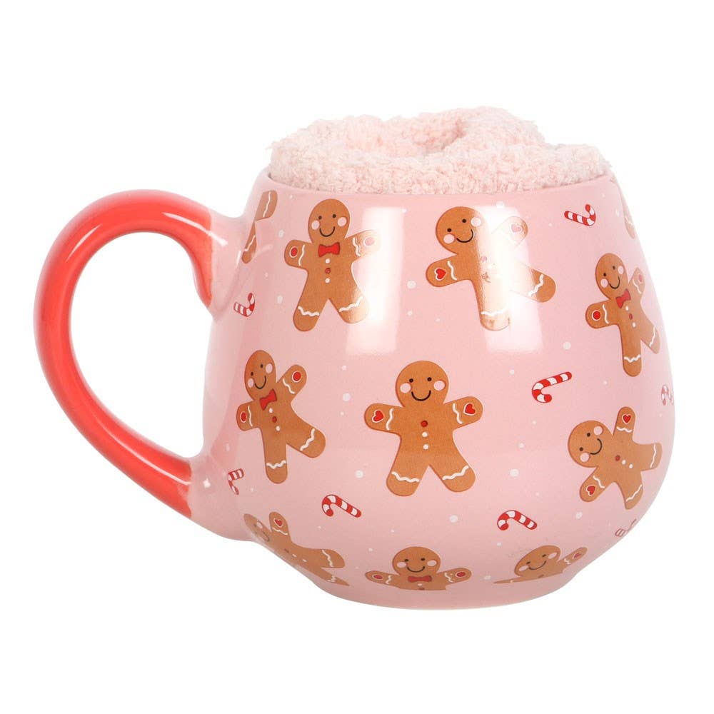 Set tazza e calzini natalizi pan di zenzero