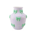 Vaso - Vaso per fiori a nastri - Lilla/Menta - 14x14x19cm