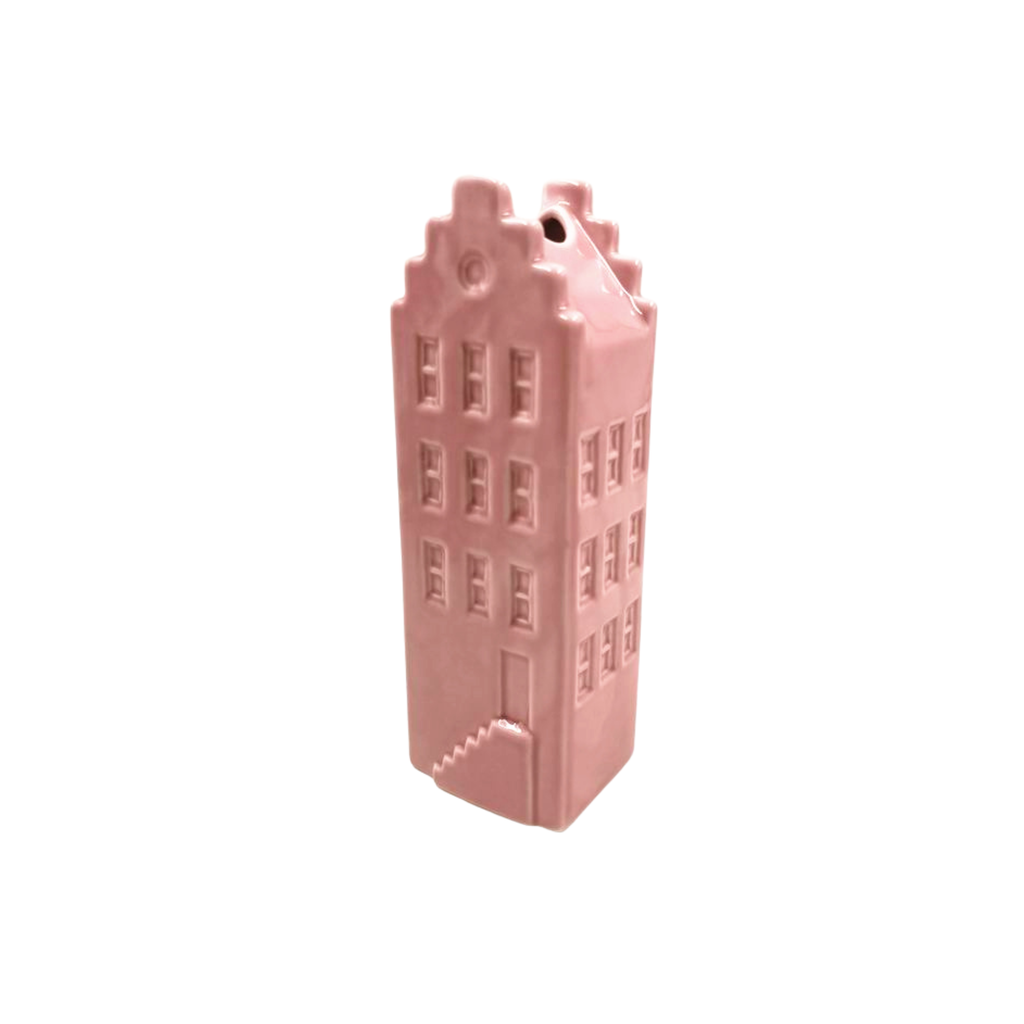Flower vase - Home vase - Ceramic - Light pink - 5x4.5x14.5 cm