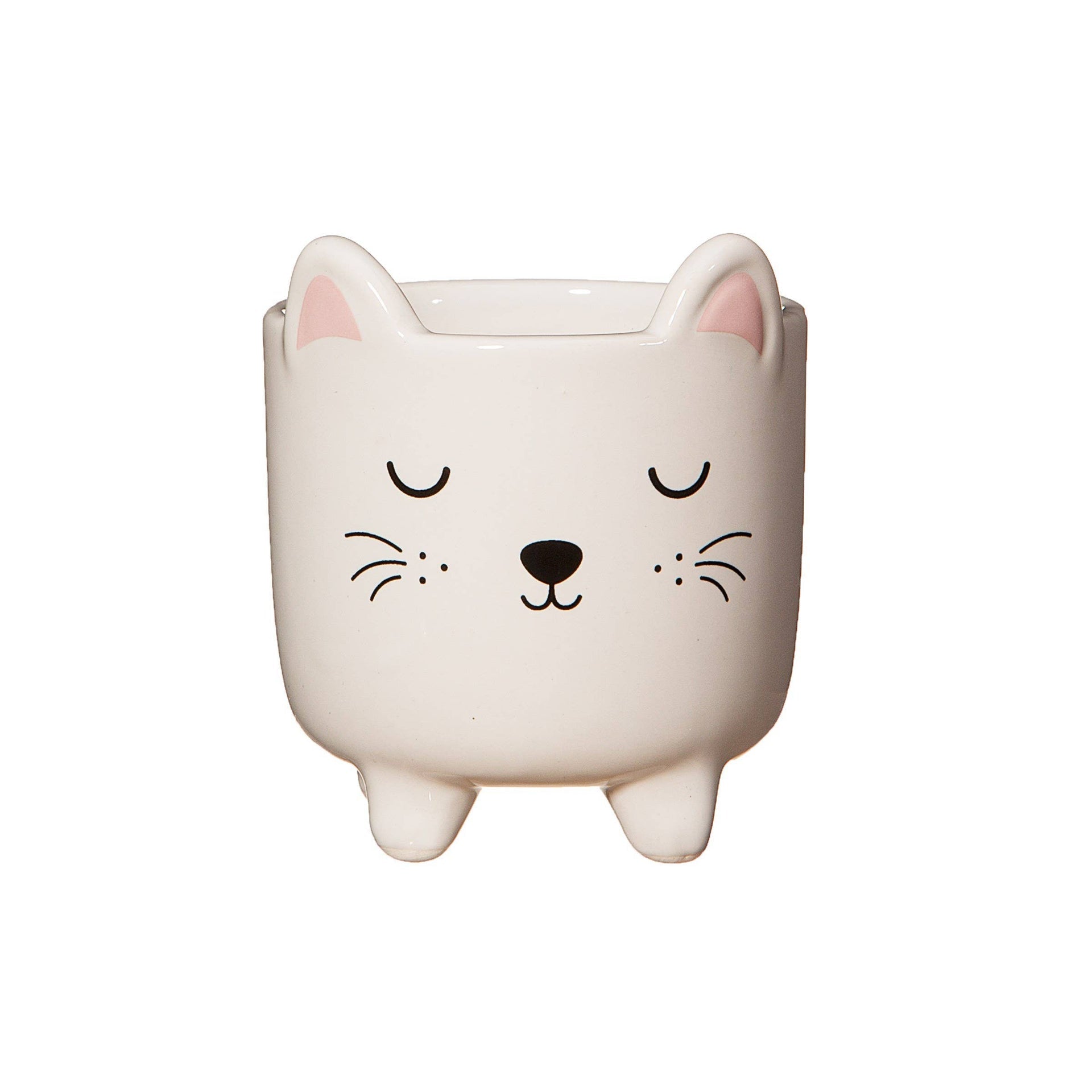 Mini pot de fleurs chat sur pieds