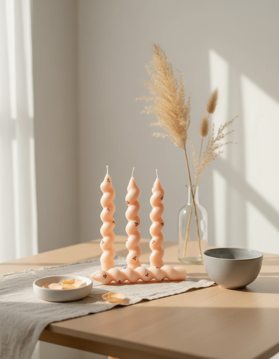 Twisted Cherry Candle