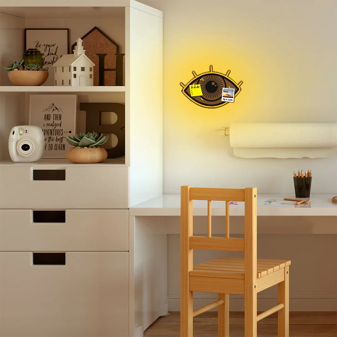 Quadro LED in sughero - Occhio