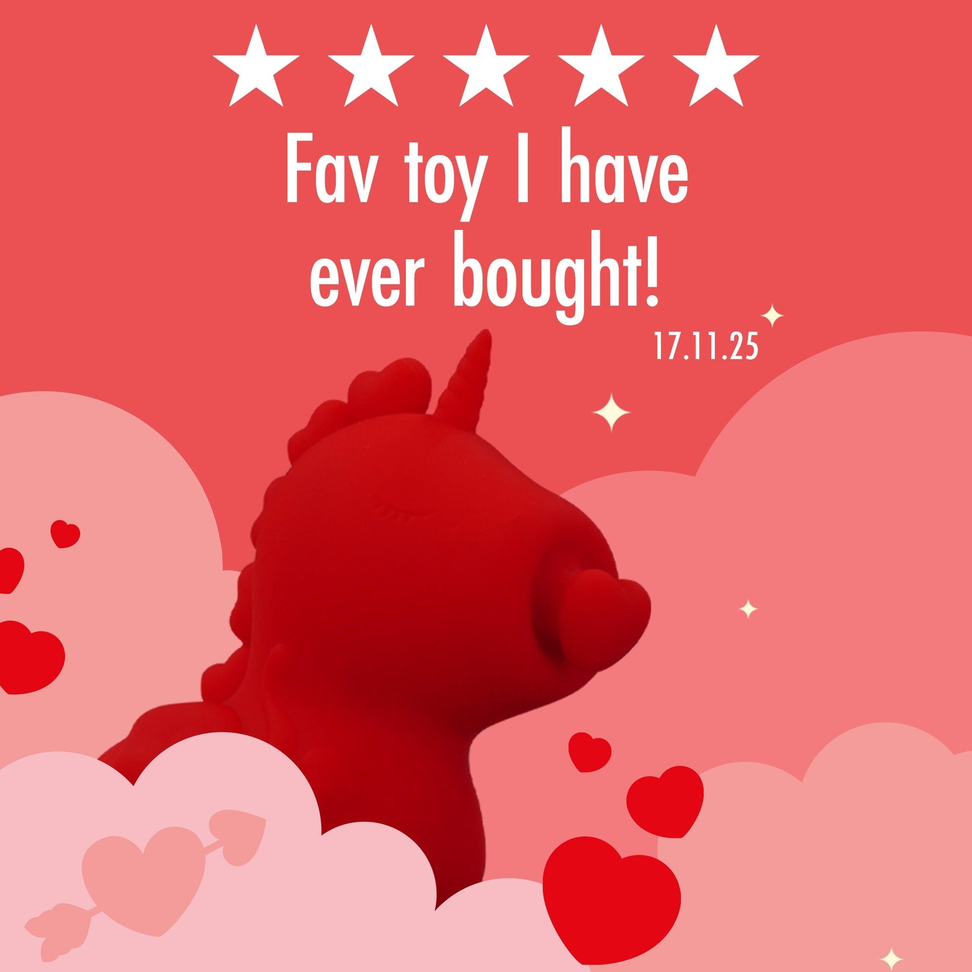 Cupid's Beau Heart Tongued Vibrator