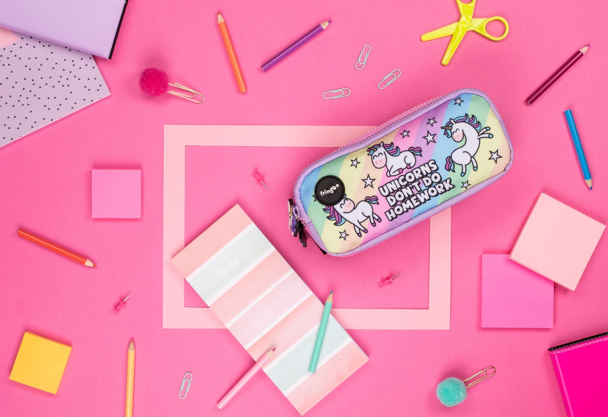 Trousse scolaire – licorne & Homework