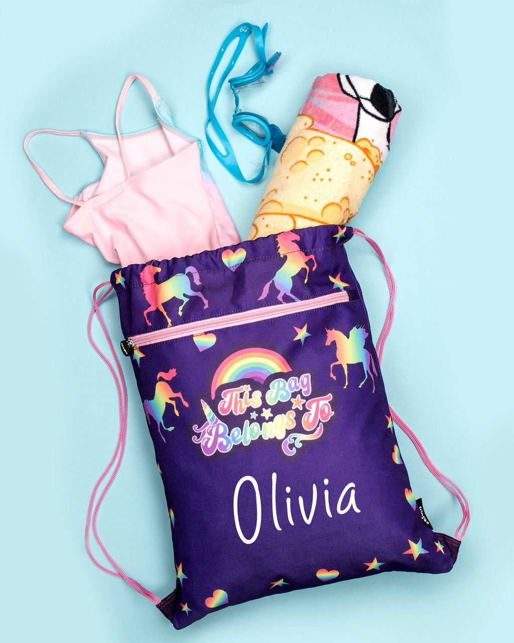 Sac à cordon – violet licorne
