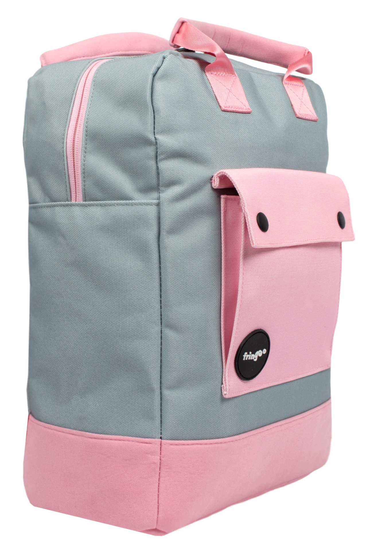 gris et rose Teen sac à dos
