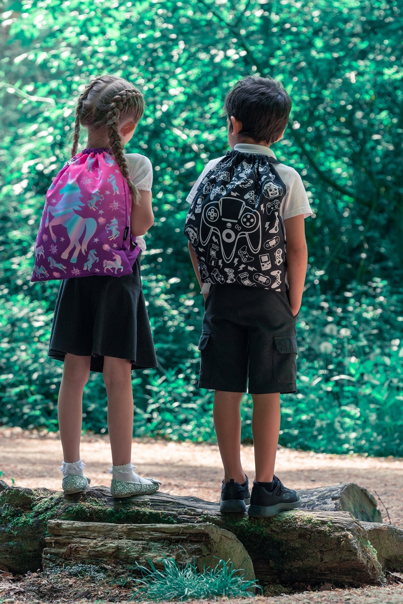 Sac à cordon avec bandoulière – licorne Ombre