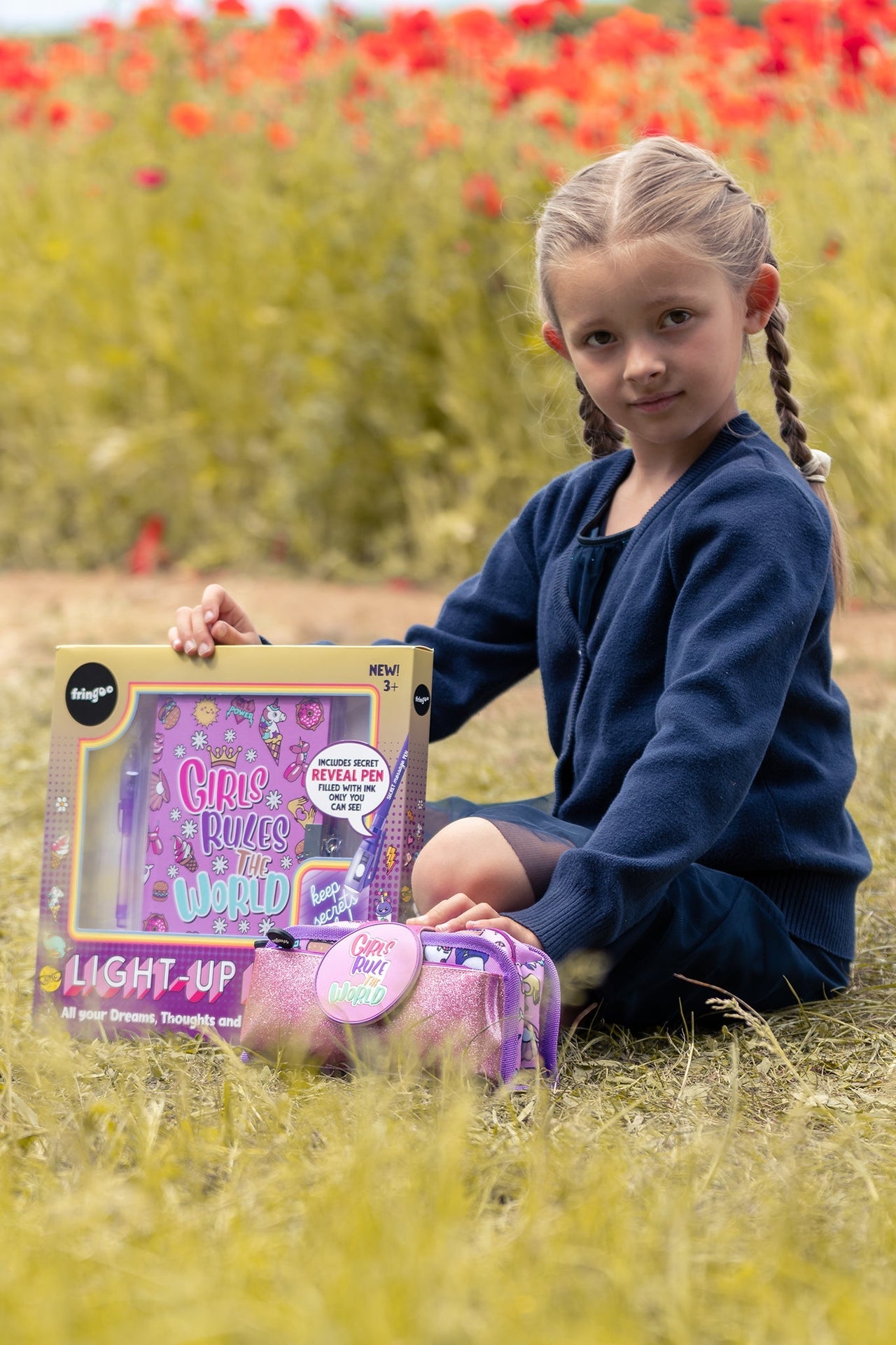 Trousse scolaire avec patch en silicone – Girls Rule