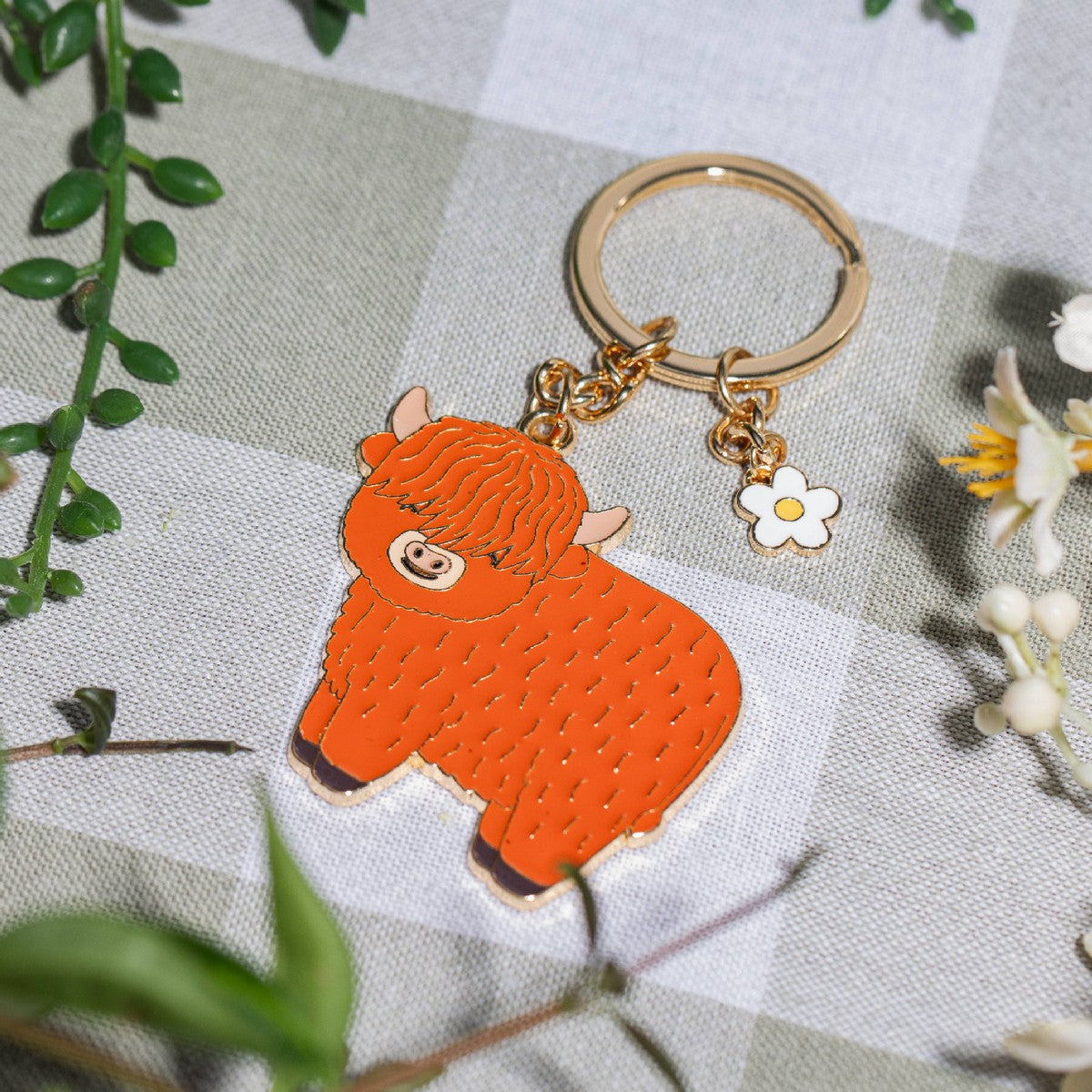 Porte-clés Vache des Highlands