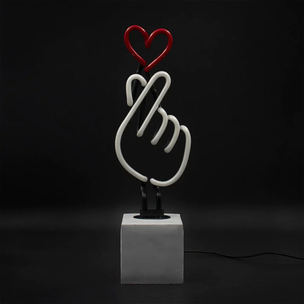 Lampada al Neon Finger Heart