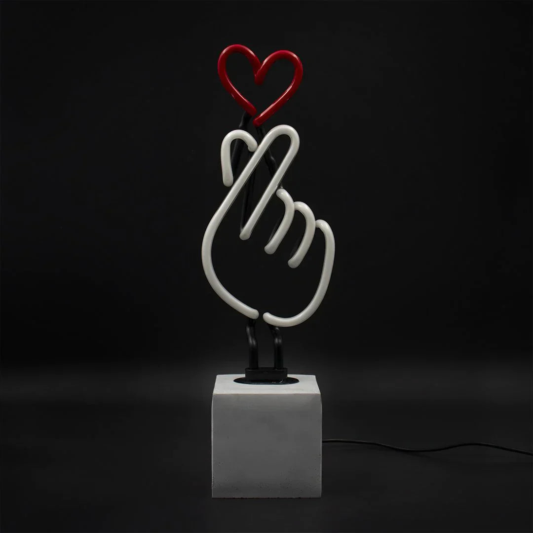 Lampada al Neon Finger Heart