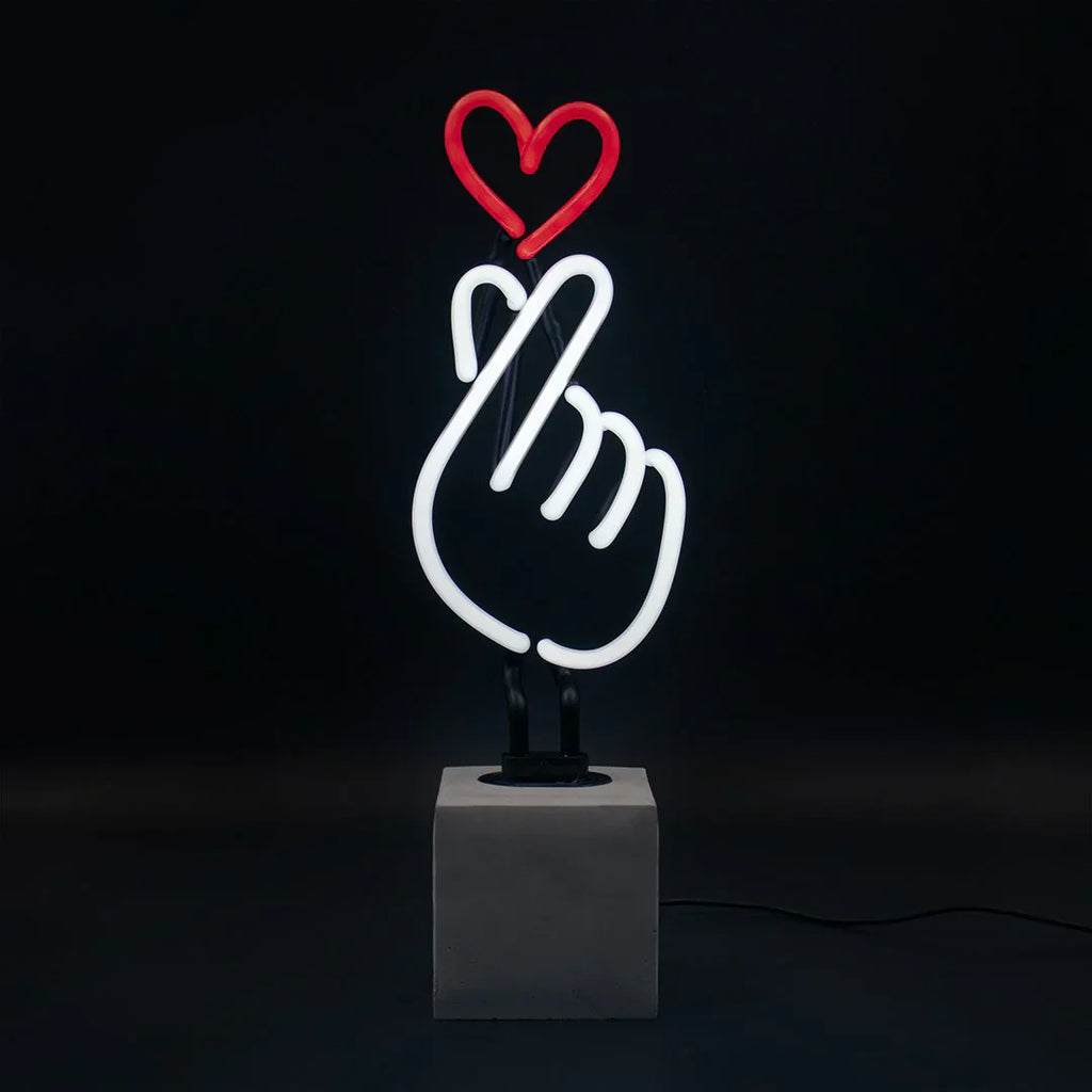 Lampada al Neon Finger Heart