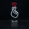 Lampada al Neon Finger Heart