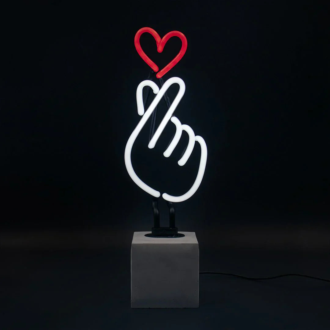 Lampada al Neon Finger Heart