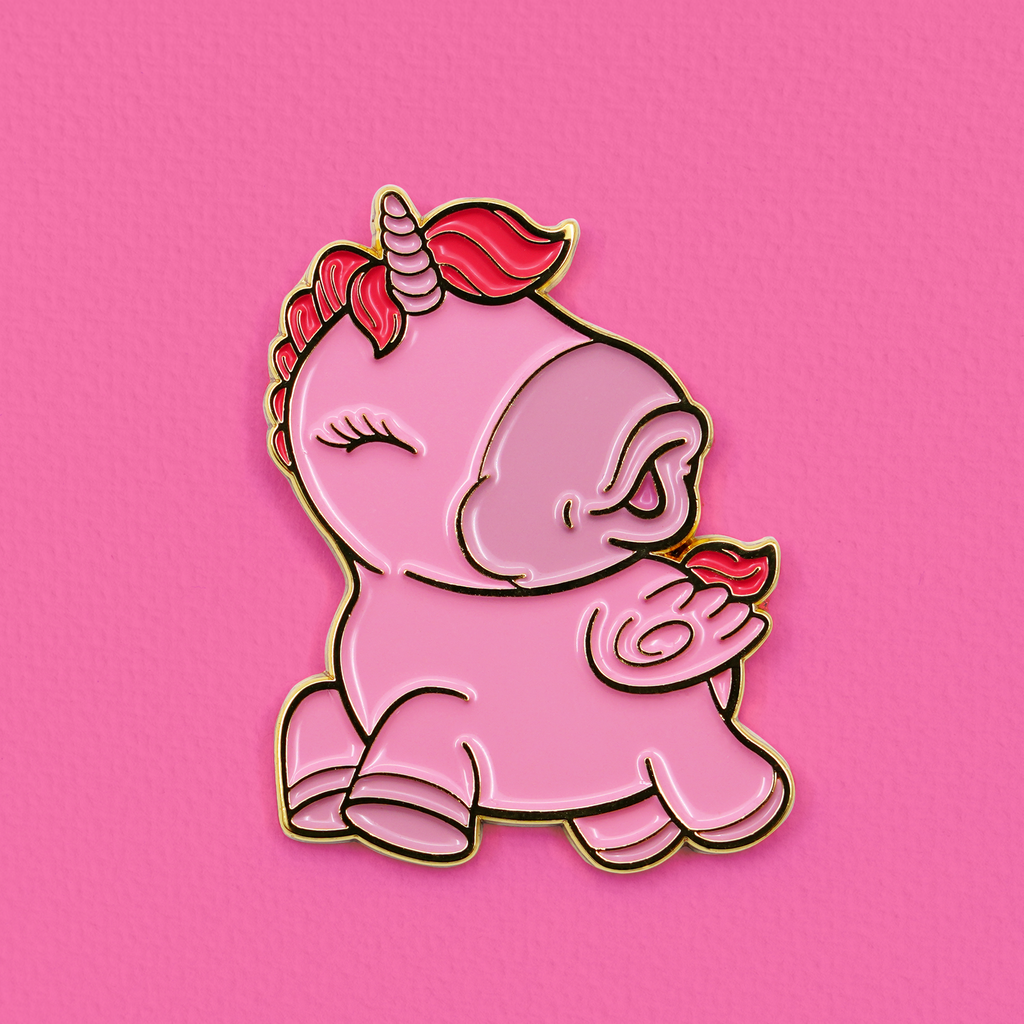 Heart Throb - Large Enamel Unicorn Pin Badge