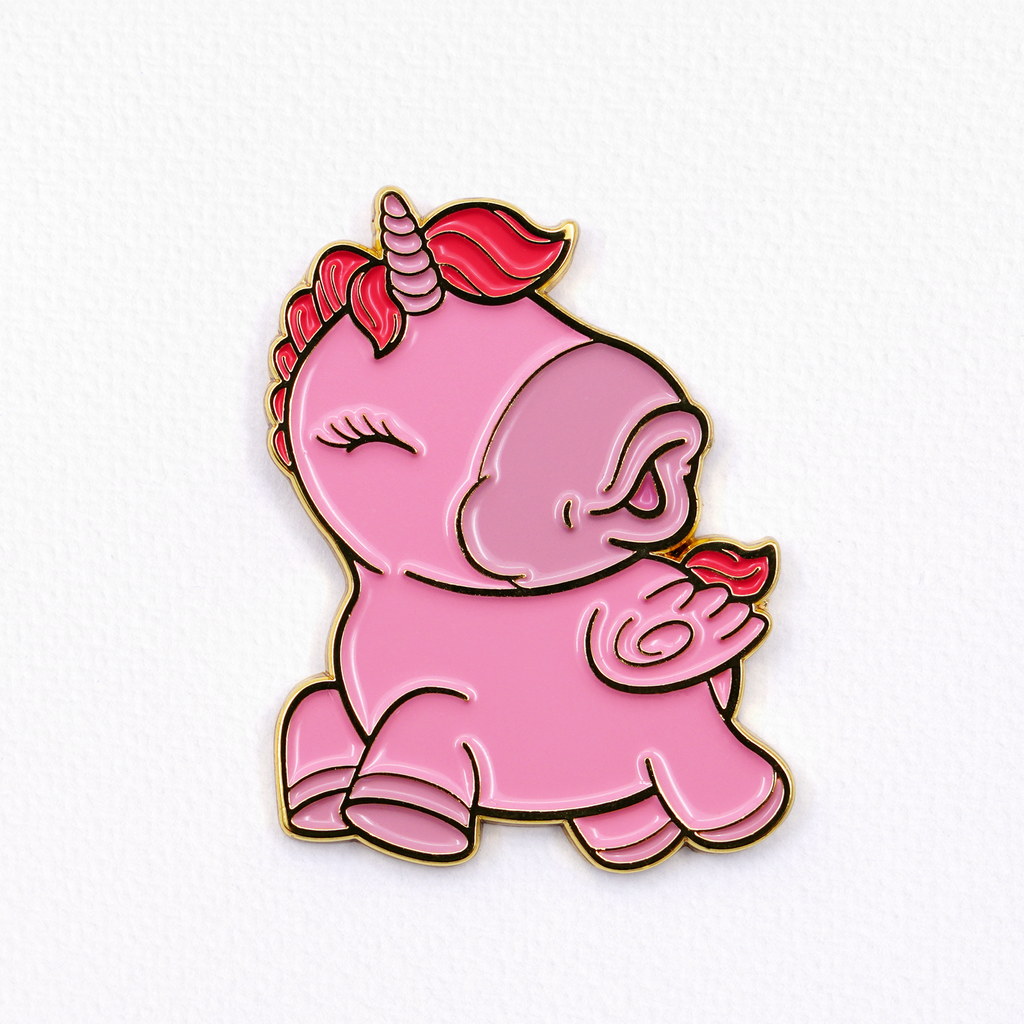 Heart Throb - Large Enamel Unicorn Pin Badge