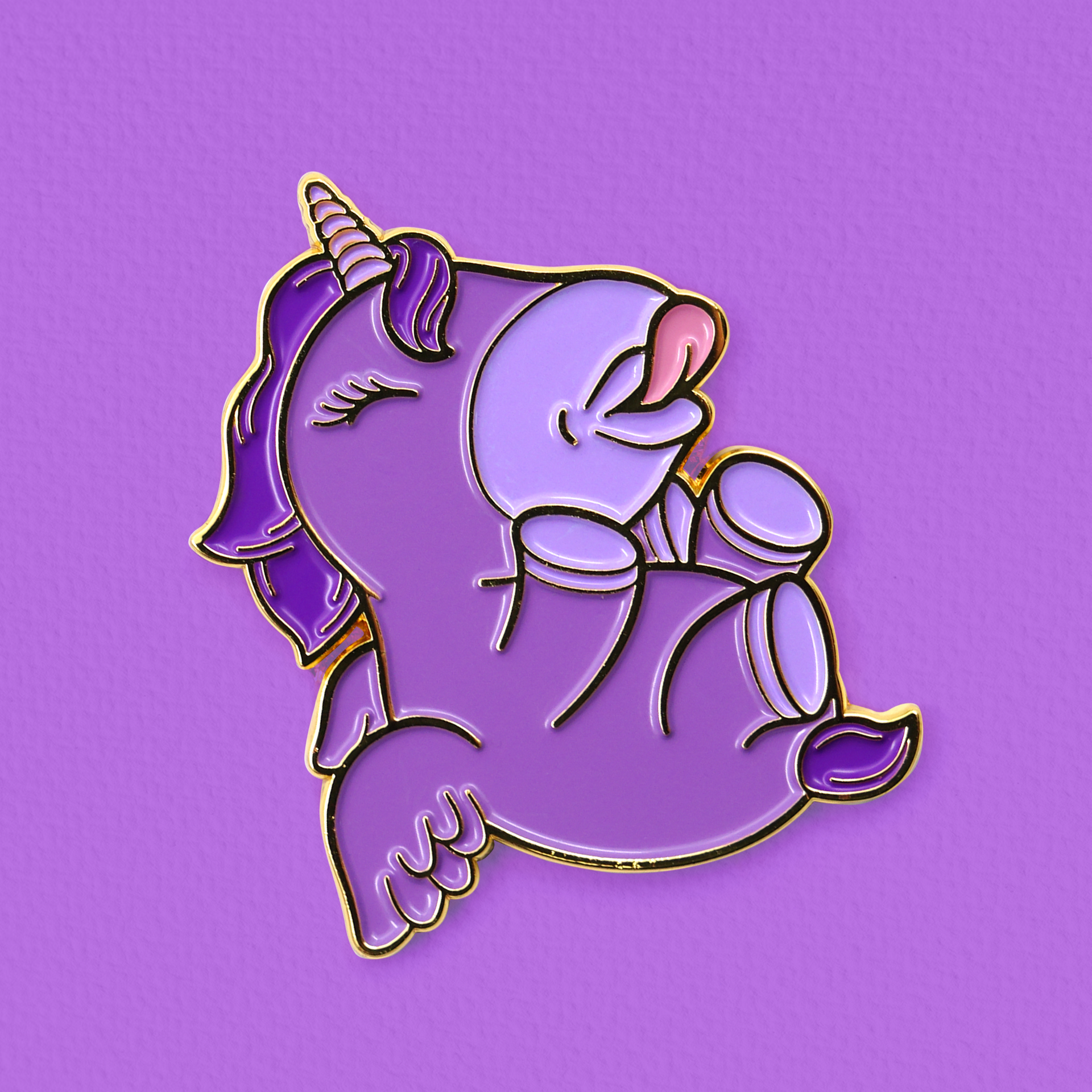 Karma Lilac - Large Enamel Unicorn Pin Badge