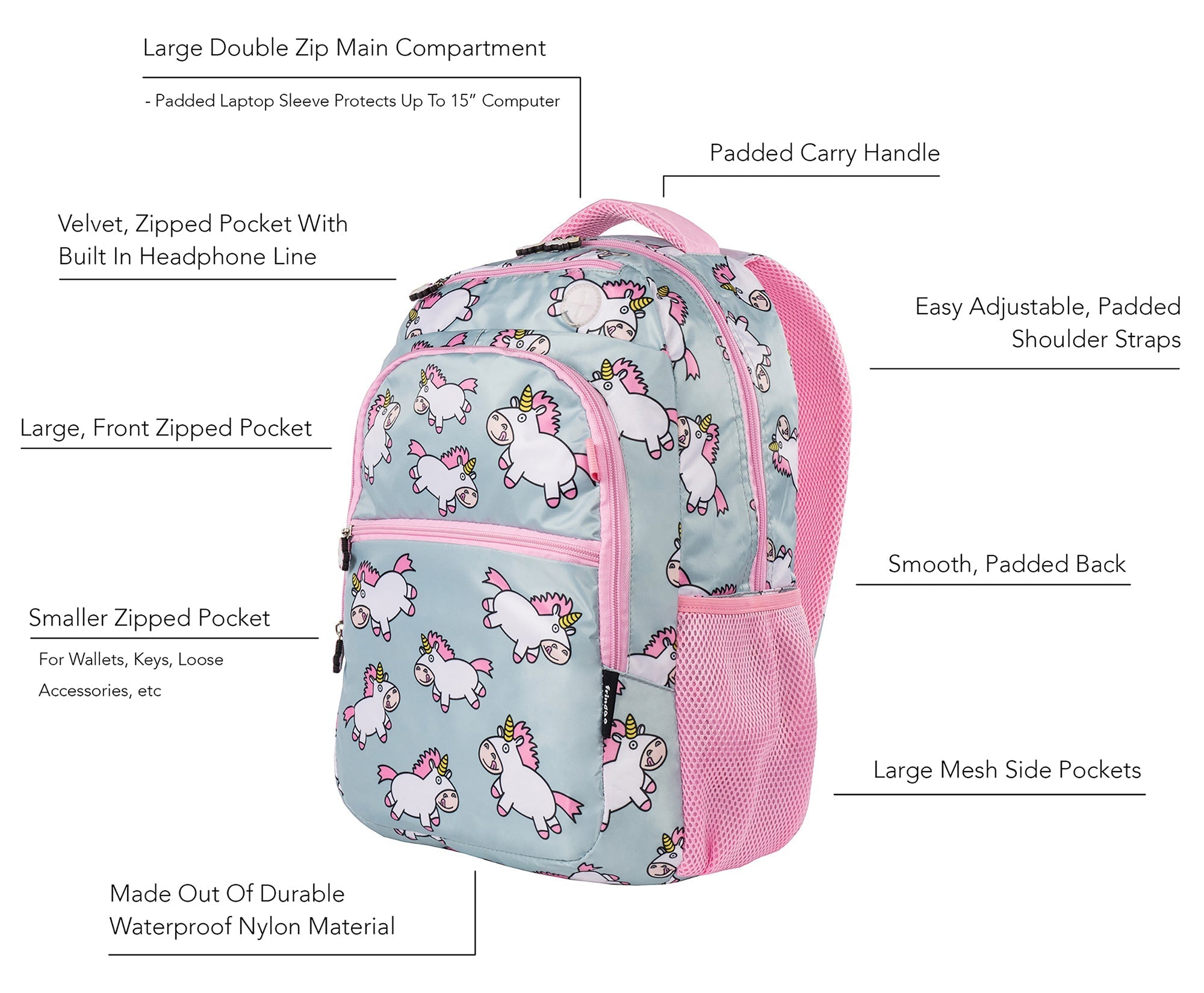 Sac à dos junior Chubby licorne