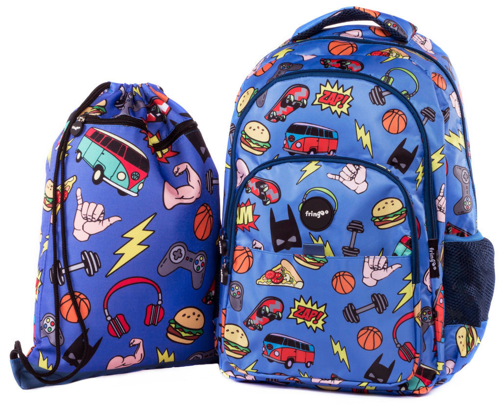 Sac à dos multicompartiment scolaire enfant – Doodles Boy