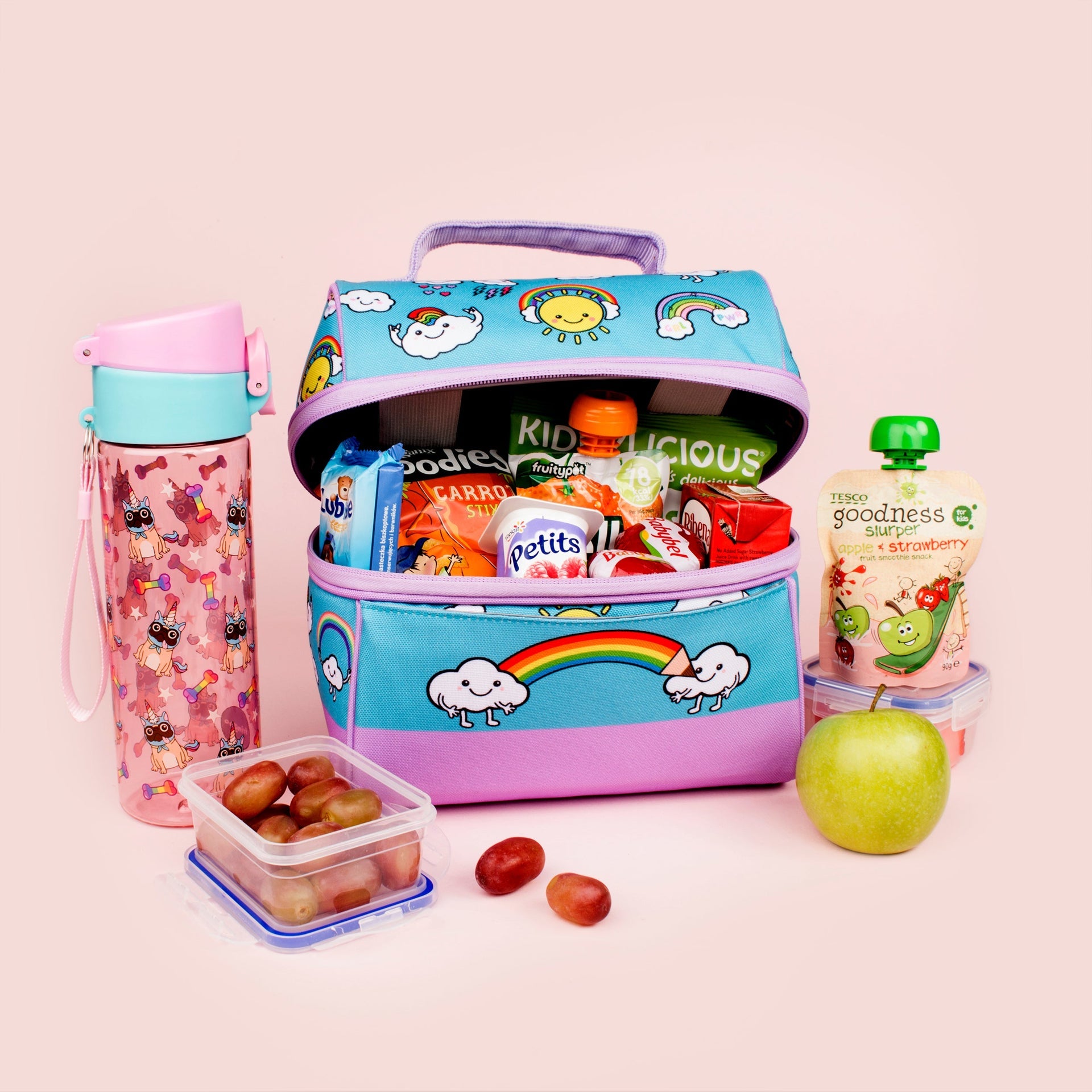 Retro sac repas arc-en-ciel World