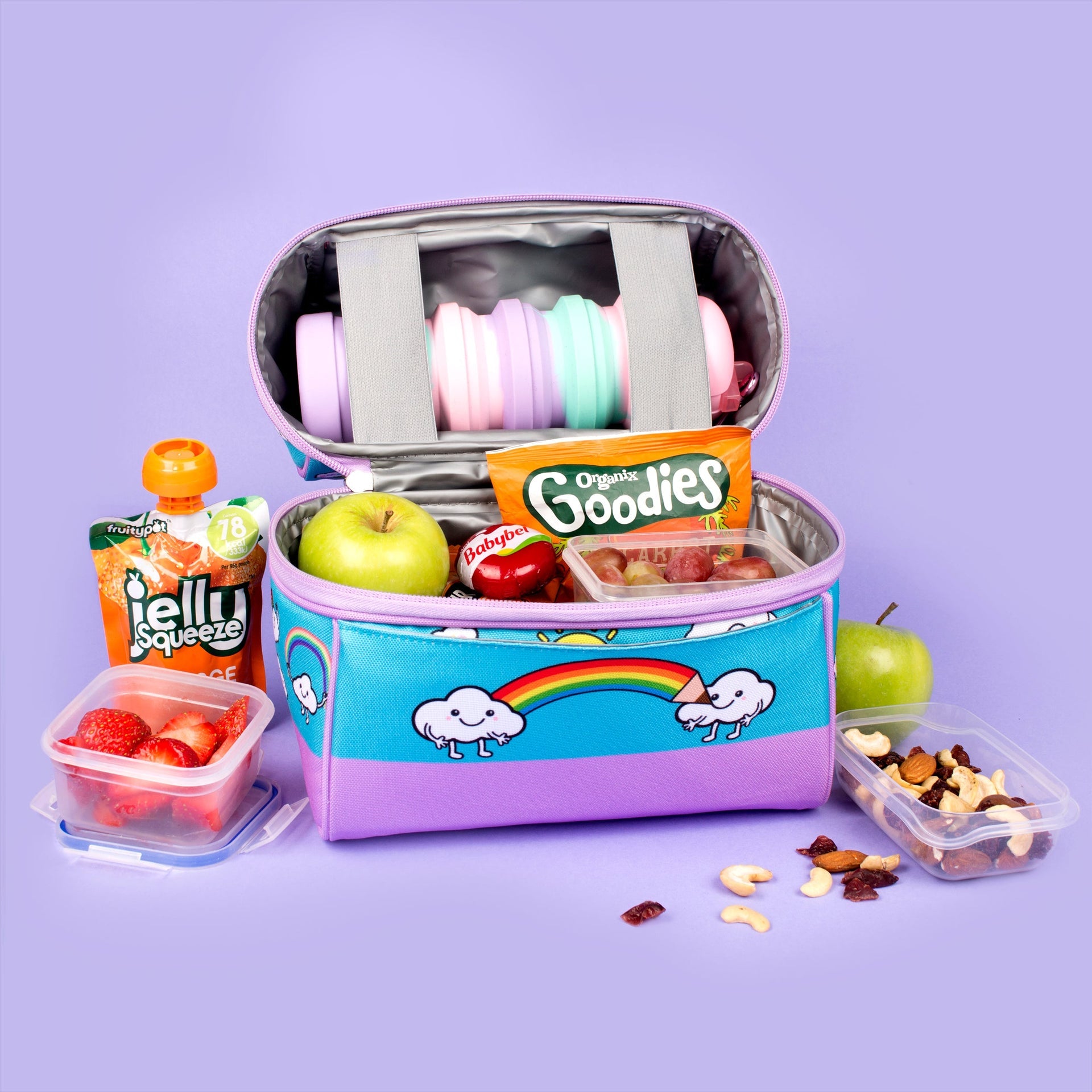 Retro sac repas arc-en-ciel World