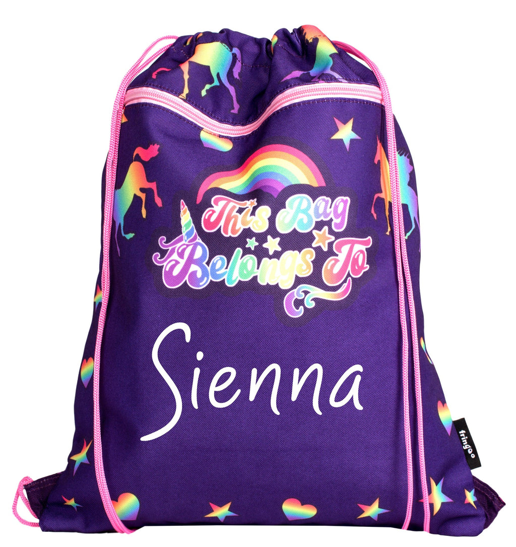 Sac à cordon – violet licorne